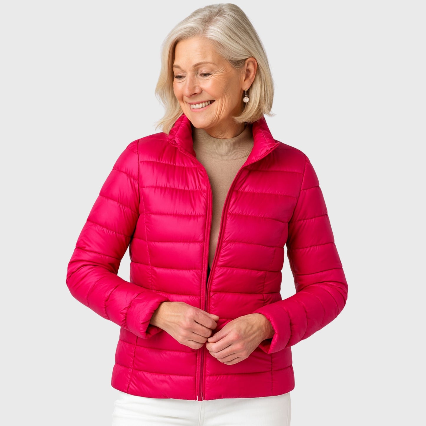 Elwira™ | Nowa Ultralekka Kurtka z Puchu Białej Kaczki