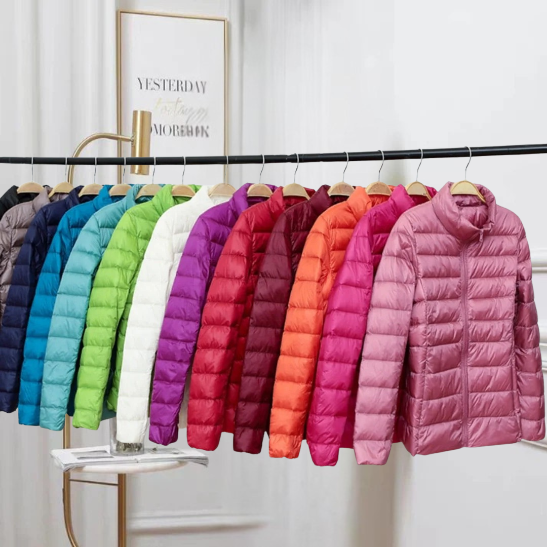 Elwira™ | Nowa Ultralekka Kurtka z Puchu Białej Kaczki