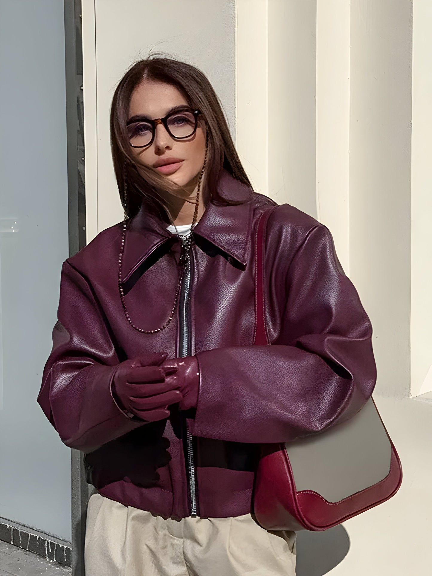 Ogród Mody | Skórzana bomberka