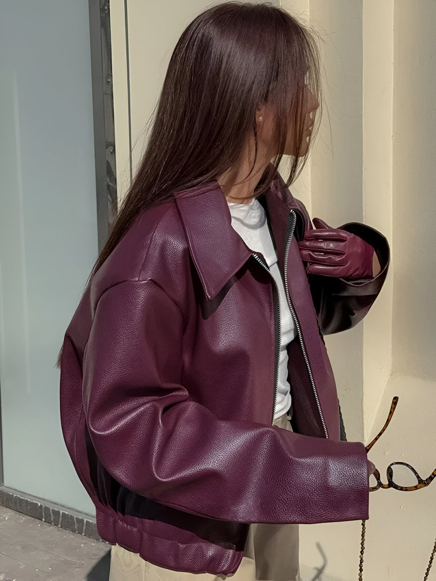 Ogród Mody | Skórzana bomberka