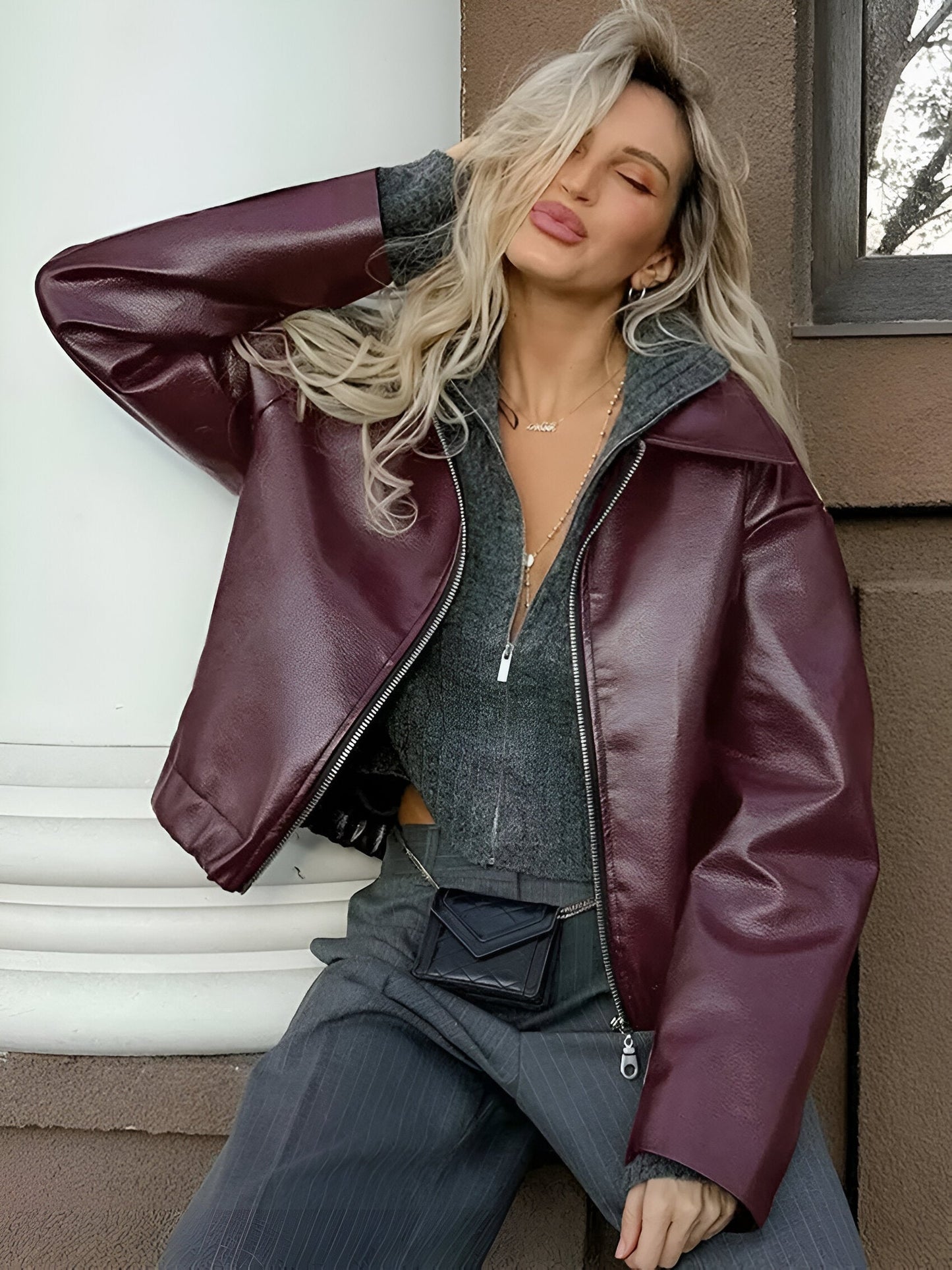 Ogród Mody | Skórzana bomberka