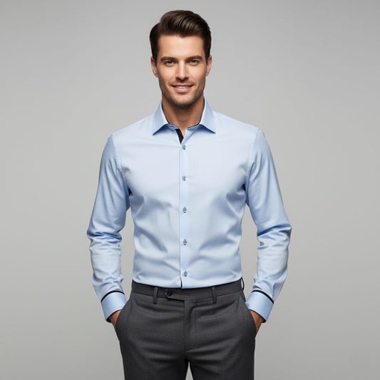 Confino Klasyczna Męska Koszula z Długim Rękawem
